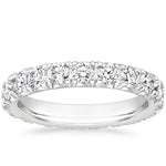 French Pavé Eternity Diamond Ring (2 ct. tw.) Platinum Eternity Band