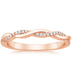 Petite Twisted Vine Diamond Ring (1/8 ct. tw.) Rose Gold 18k Wedding Band