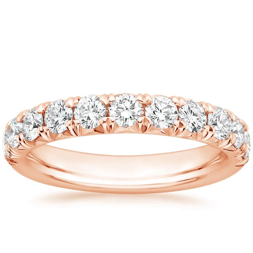 Ellora Half Coverage Diamond Ring (7/8 ct. tw.) Rose Gold 18k Wedding Band