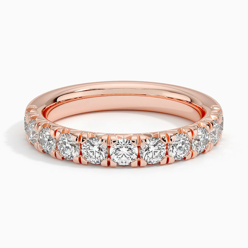 Ellora Half Coverage Diamond Ring (7/8 ct. tw.) Rose Gold 18k Wedding Band