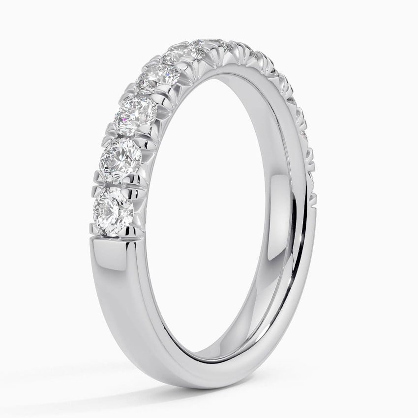 Ellora Half Coverage Diamond Ring (7/8 ct. tw.) Platinum Wedding Band