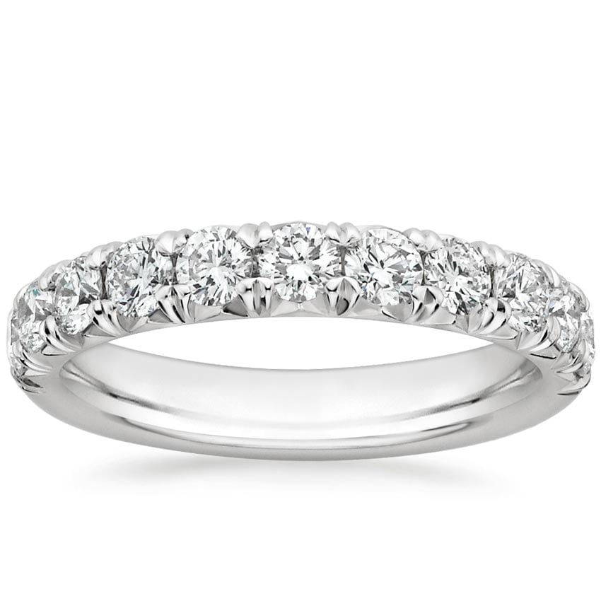 Ellora Half Coverage Diamond Ring (7/8 ct. tw.) Platinum Wedding Band