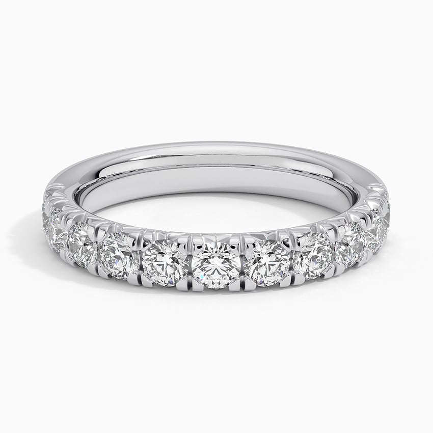 Ellora Half Coverage Diamond Ring (7/8 ct. tw.) Platinum Wedding Band
