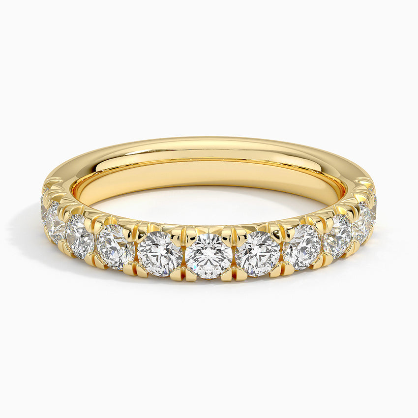 Ellora Half Coverage Diamond Ring (7/8 ct. tw.) Yellow Gold 18k Wedding Band