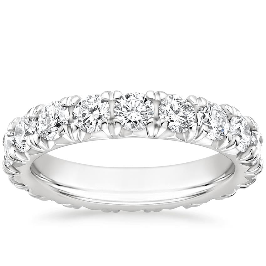 French Pavé Eternity Diamond Ring (3 ct. tw.) Platinum Eternity Band