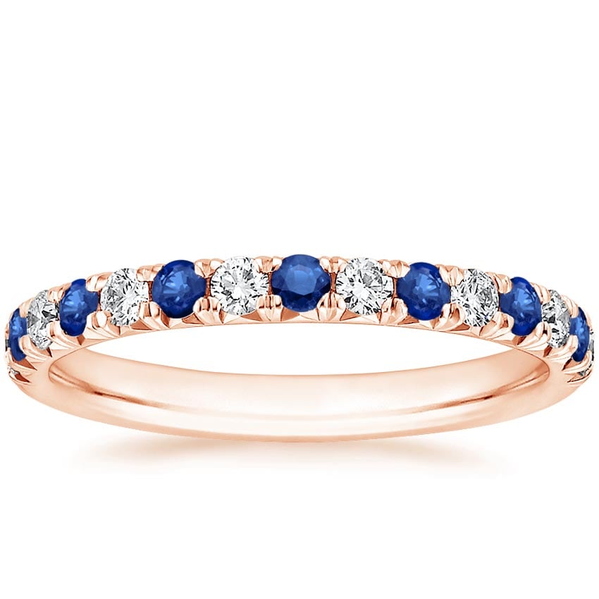 Sienna Sapphire and Diamond Ring (1/5 ct. tw.) Rose Gold 18k Wedding Band