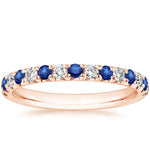 Sienna Sapphire and Diamond Ring (1/5 ct. tw.) Rose Gold 18k Wedding Band