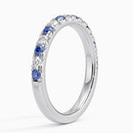 Sienna Sapphire and Diamond Ring (1/5 ct. tw.) Platinum Wedding Band