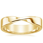 Mobius 5mm Wedding Ring Yellow Gold 18k Wedding Band
