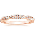 Petite Luxe Twisted Vine Diamond Ring (1/4 ct. tw.) Rose Gold 18k Wedding Band