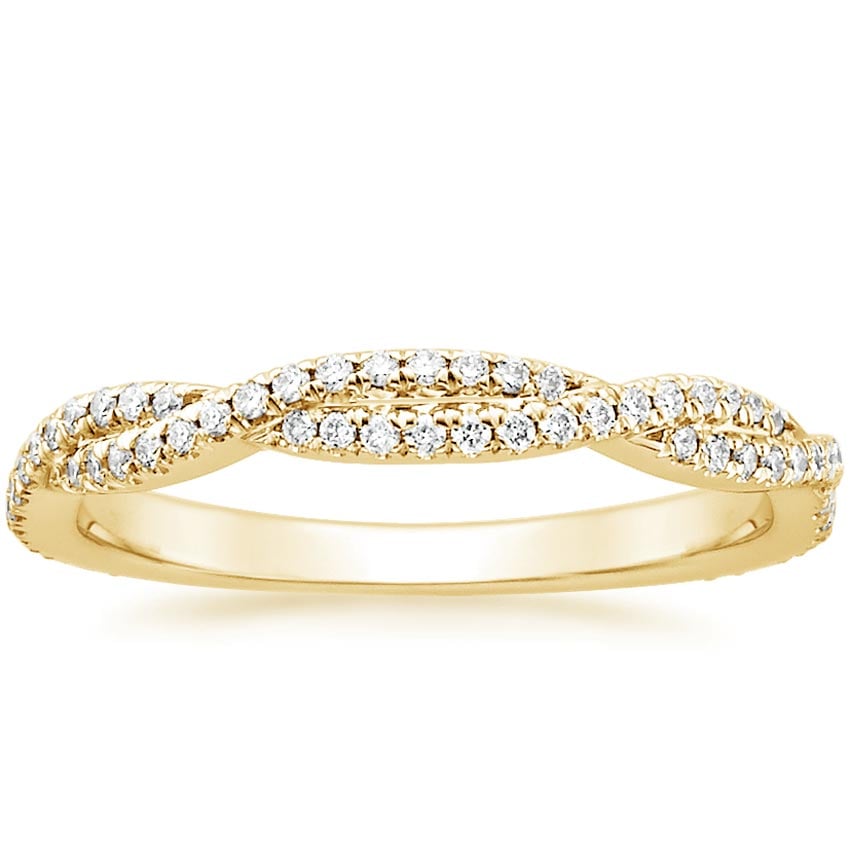 Petite Luxe Twisted Vine Diamond Ring (1/4 ct. tw.) Yellow Gold 18k Wedding Band