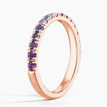 Lilac Ombre Ring Rose Gold 18k Wedding Band