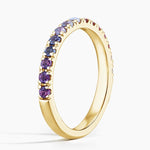 Lilac Ombre Ring Yellow Gold 18k Wedding Band