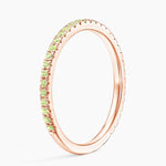 Luxe Ballad Peridot Ring Rose Gold 18k Wedding Band