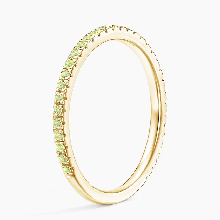 Luxe Ballad Peridot Ring Yellow Gold 18k Wedding Band
