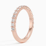 Shared Double Prong Diamond Ring (1/2 ct. tw.) Rose Gold 18k Wedding Band