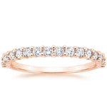 Shared Double Prong Diamond Ring (1/2 ct. tw.) Rose Gold 18k Wedding Band