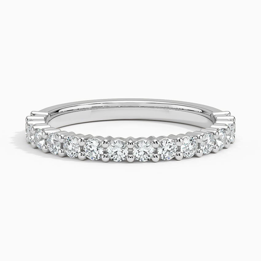 Shared Double Prong Diamond Ring (1/2 ct. tw.) Platinum Wedding Band