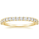Shared Double Prong Diamond Ring (1/2 ct. tw.) Yellow Gold 18k Wedding Band