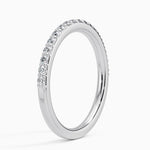 Petite Shared Prong Half Coverage Diamond Ring (1/4 ct. tw.) Platinum Wedding Band