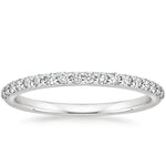 Petite Shared Prong Half Coverage Diamond Ring (1/4 ct. tw.) Platinum Wedding Band