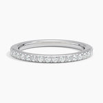 Petite Shared Prong Three-Quarter Coverage Diamond Ring (3/8 ct. tw.) Platinum Wedding Band