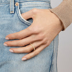 Petite Shared Prong Three-Quarter Coverage Diamond Ring (3/8 ct. tw.) Yellow Gold 18k Wedding Band