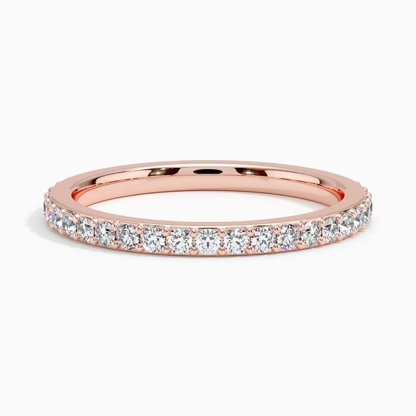 Petite Shared Prong Eternity Diamond Ring (1/2 ct. tw.) Rose Gold 18k Eternity Band