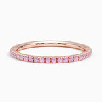 Luxe Ballad Pink Sapphire Ring Rose Gold 18k Wedding Band
