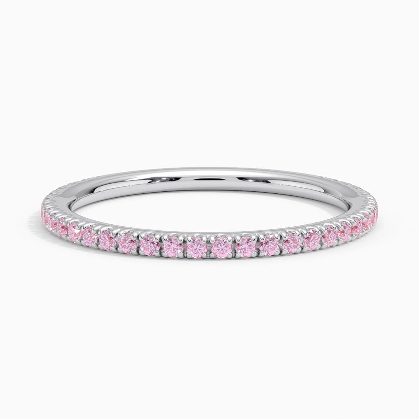 Luxe Ballad Pink Sapphire Ring Platinum Wedding Band
