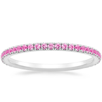 Luxe Ballad Pink Sapphire Ring Platinum Wedding Band