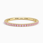 Luxe Ballad Pink Sapphire Ring Yellow Gold 18k Wedding Band