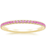 Luxe Ballad Pink Sapphire Ring Yellow Gold 18k Wedding Band