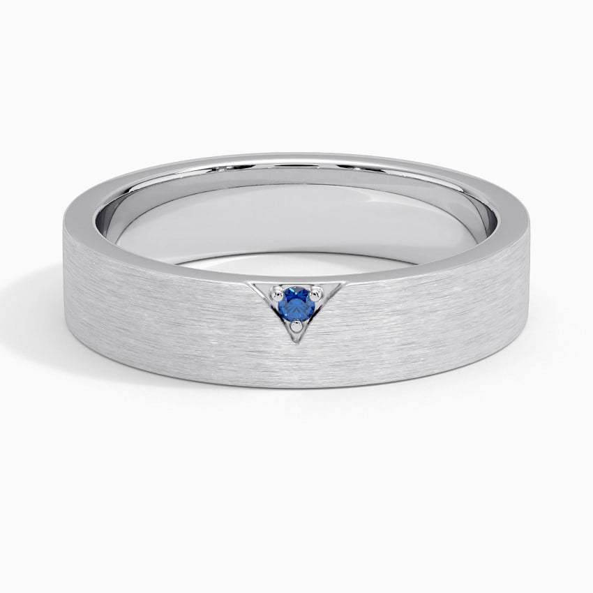 Andreas Sapphire 5mm Wedding Ring Platinum Wedding Band