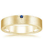 Andreas Sapphire 5mm Wedding Ring Yellow Gold 18k Wedding Band