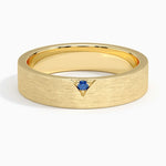 Andreas Sapphire 5mm Wedding Ring Yellow Gold 18k Wedding Band