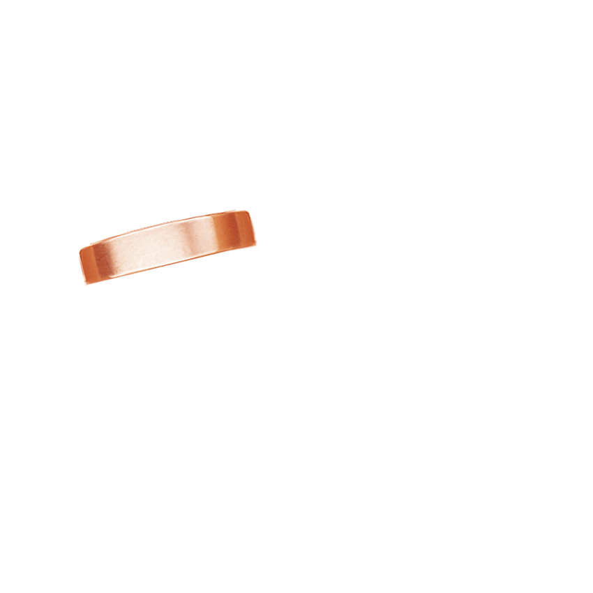 Hidden Lotus Sapphire 5mm Wedding Ring Rose Gold 18k Wedding Band