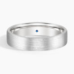 Hidden Lotus Sapphire 5mm Wedding Ring Platinum Wedding Band