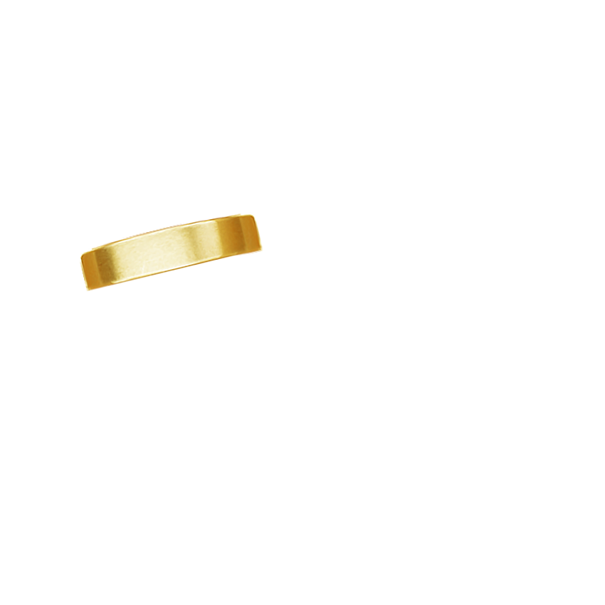 Hidden Lotus Sapphire 5mm Wedding Ring Yellow Gold 18k Wedding Band