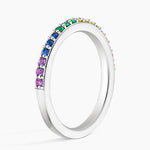 Rainbow Ring Platinum Wedding Band