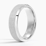 Apollo Beveled Edge Sapphire 6.5mm Wedding Ring Platinum Wedding Band