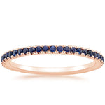 Luxe Ballad Sapphire Ring Rose Gold 18k Wedding Band