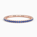 Luxe Ballad Sapphire Ring Rose Gold 18k Wedding Band