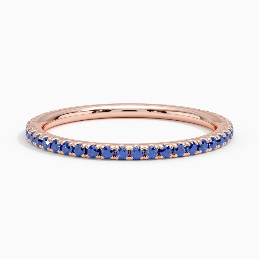 Luxe Ballad Sapphire Ring Rose Gold 18k Wedding Band