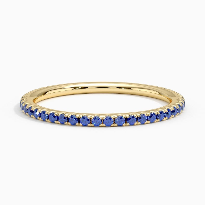 Luxe Ballad Sapphire Ring Yellow Gold 18k Wedding Band