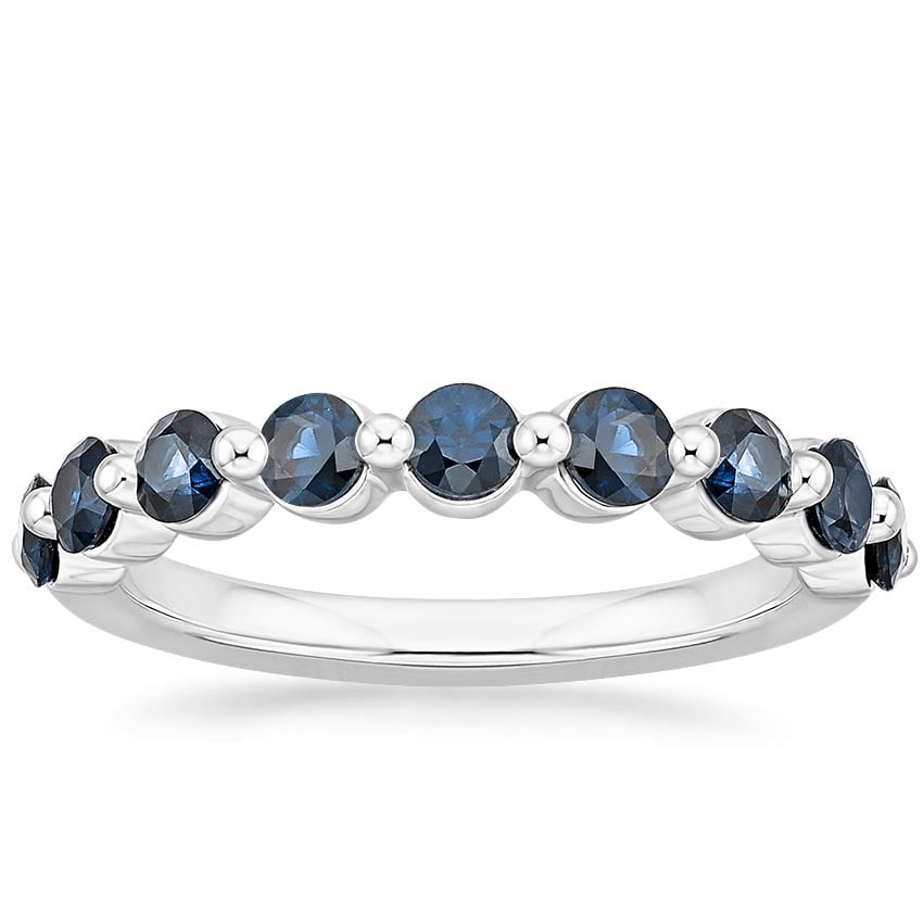 Monaco Sapphire Ring Platinum Wedding Band