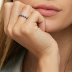 Monaco Sapphire Ring Yellow Gold 18k Wedding Band