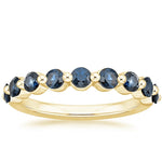 Monaco Sapphire Ring Yellow Gold 18k Wedding Band