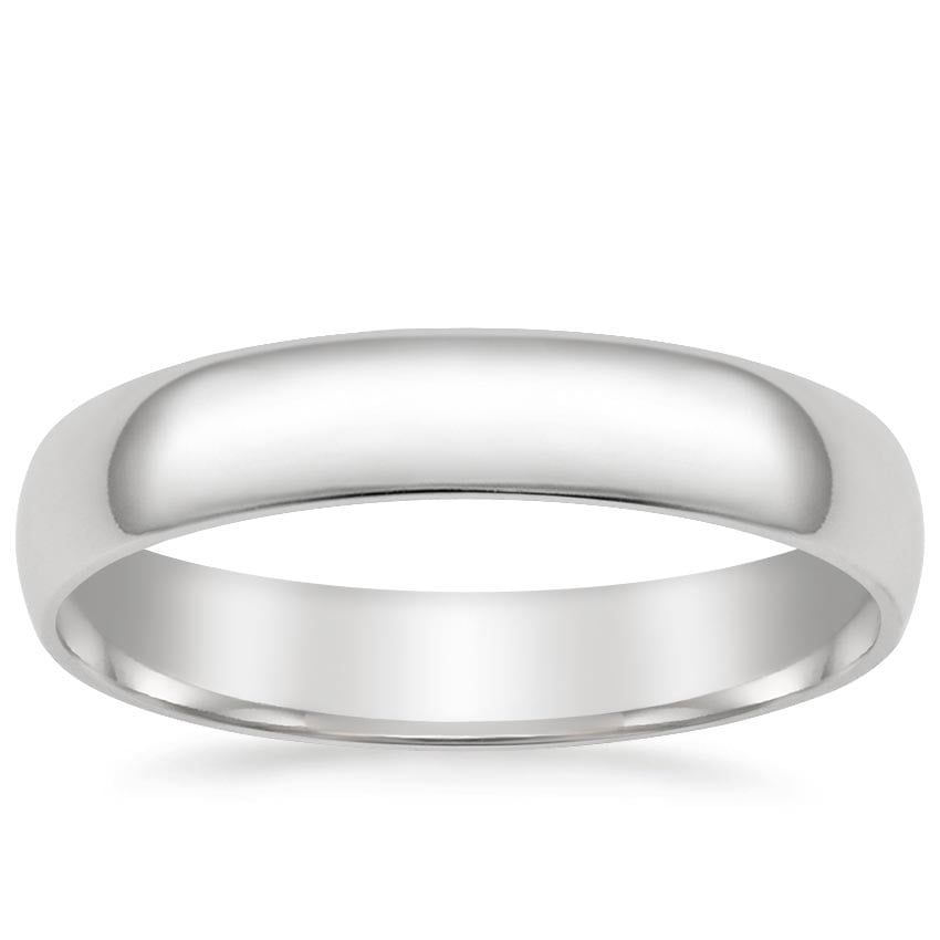 Slim Profile 4mm Wedding Ring Platinum Wedding Band