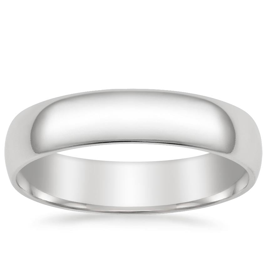 Slim Profile 5mm Wedding Ring Platinum Wedding Band